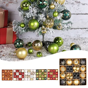 1 Caixa De Bolas De Natal Enfeites De Árvore De Natal Bola De Árvore De Natal Pendurando Os Pendentes De Casa De Festa Decoração De 2023 Presente De Ano Novo Noel Navidad