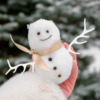 10 Pares de DIY Boneco de neve Mão Ramos Decoração Decoração de Natal Artificiais Chifres Ornamentos Manual Decorações de Plástico