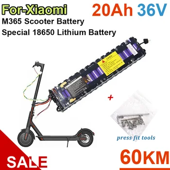 10S3P 36v 20AH para Xiaomi M365 Scooter Baterias Pack Especial de Lítio 18650 60km à prova d'água com Comunicação Bluetooth Carregador