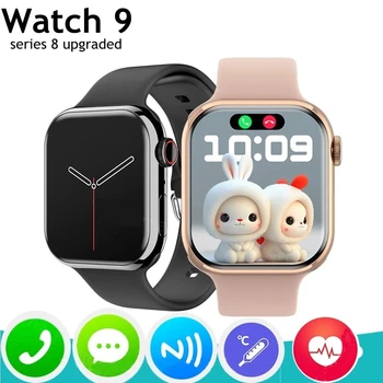 2023 Série de Assistir a 9 de Chamada Bluetooth Smart Watch Homens NFC Saúde Tracker IP68 Waterproof Mulheres de Esportes Smartwatch Para a Apple Assistir