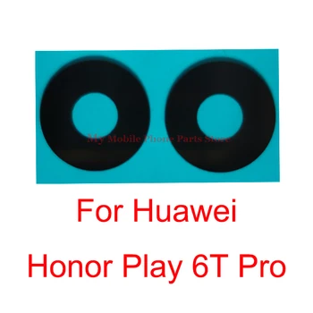 2pcs/set Back Câmera Traseira Lente de Vidro Para o Huawei Honor Jogar 6T Pro 6tpro de Volta na Câmara Principal Lente de Vidro Com Cola, Fita de Peças de Reposição