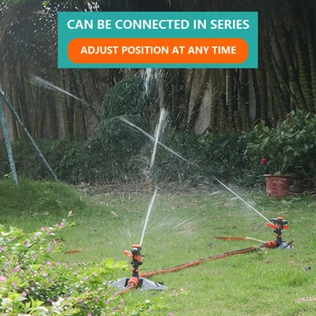 360 Graus Automáticas Rotativas Sprinklers Ajustável Pesado Sistema de Rega de Jardinagem, Rega de Aspersão para a Planta de Irrigação