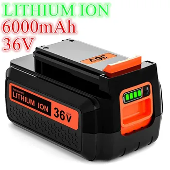 36v 6000mAh Substituição de Bateria de Lítio Recarregável para a Black & Decker BL20362 BL2536 LBXR36 LBX2040 L50 com LED Indicador