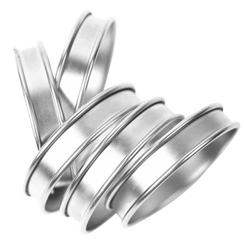 4 peças de Aço Inoxidável Crumpet Anéis de Aço Inoxidável Crumpet Anéis de Fôrmas para Muffins inglês Crumpets