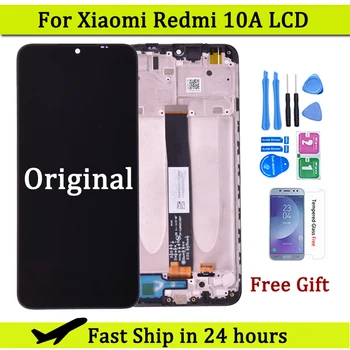 6.53 polegadas Original Para Xiaomi Redmi 10A Display LCD Touch Screen Digitalizador Para Redmi 10A 220233L2C LCD de Substituição de Montagem