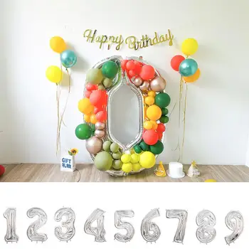 65inch Grande Números de Balões DIY Quadro de Preenchimento de Casamento Gigante de Festa Balões Quadro de Filme de Aniversário de Aniversário de Alumínio de Estilo Y3P4