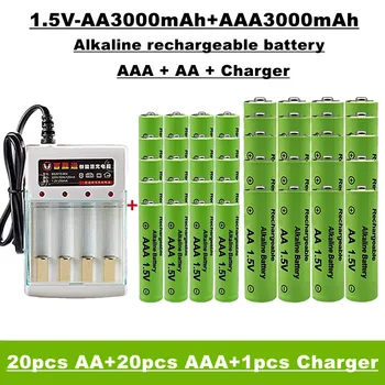 AA+AAA alcalina de bateria recarregável, 1,5 V, 3000mAh, apropriado para o controle remoto, brinquedos, relógios, rádios, etc.