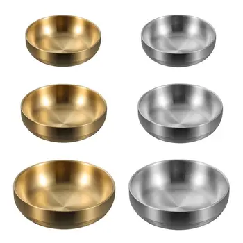 Bacias De Metal Com Duas Camadas De Aço Inoxidável Tigela De Metal Sorvete Taças De Sopa De Calor Isolado Tigela Para A Cozinha Talheres