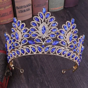 Barroco Diamante da Coroa Requintado Encantador Temperamento das Mulheres Cabeça Decorações