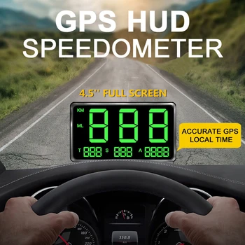 Carro Headup Display GPS Velocímetro Digital com 4,5