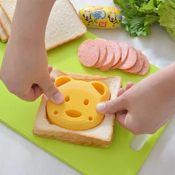 Cocina desayuno oso sándwich molde pan pastel panqueque herramienta accesorios 1PC