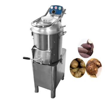Comercial Cilindro de Aço Inoxidável Separação 15L 165kg/h Taro Alimentos Peeling Máquina com CE