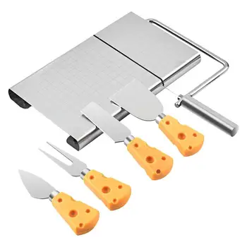 Cortador de queijo de Mão de Aço Inoxidável do Corte da Ferramenta Com Fio de Cozinha utensílios de Cozinha Queijo de Corte Gadgets para a Manteiga, o Presunto