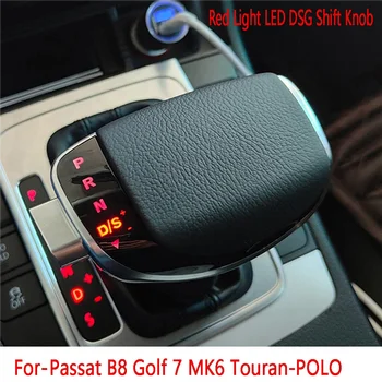 De Mudança de velocidade Cabeça LED Vermelho DSG Botão de Mudança de Console Central Automático da alavanca de Mudanças Para VW Passat B8 Golf 7 MK6 Touran-POLO CC