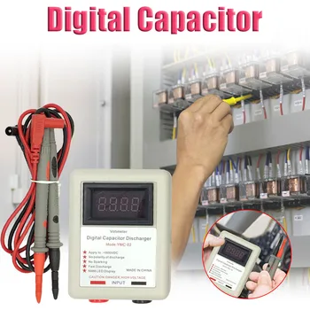 Digital Capacitor Rápido Descarregador Portátil 800V de Alta Tensão de Descarga Ferramenta Voltímetro Eletrônico de Reparação de Exibição para Eletrônica