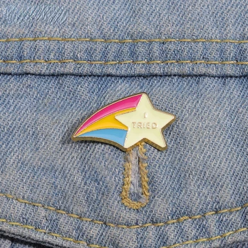 Estrela cadente Esmalte Pins Personalizados estou Cansado Estrela cadente Broches de Lapela Emblemas Engraçado Jóia de Presente para as Crianças Amigos
