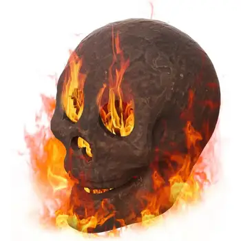 Fogueira Crânio Realista à prova de Fogo de Halloween Crânio Ornamentos para Lareiras, Fogueiras de Acampamento Assustador Decorações do Partido Cerâmica