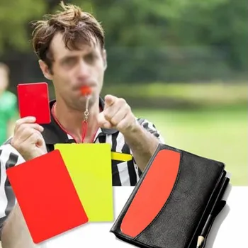 Futebol Futebol Árbitro Conjuntos de Placa de Aviso Árbitro Cartões Vermelho e Amarelo com a Carteira Folhas de Pontuação de Notebook Juiz Acessórios