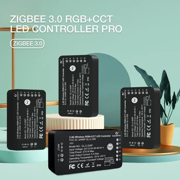Gledopto Zigbee 3.0 Casa Inteligente DC12-54V Pro RGBCCT/LED RGBW Tira Controlador Compatível Com o APP/Alexa Voz/RF Controle Remoto