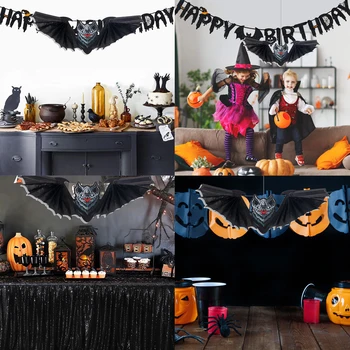 Halloween Morcego Pingente Feliz Halloween Decorações Crianças 2023 Decoração Da Casa De Halloween Horror Atmosfera De Festas
