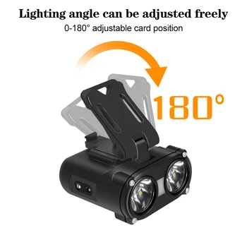 Indução do DIODO emissor de Luz 700LM 1200mAh-TIPO C Recarregável LED com Sensor de Farol Impermeável 5 Modos de Camping, Caminhadas, Pesca Lanterna