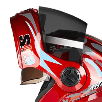 Inverter-se Modular a Cara Cheia de Capacetes para motociclistas Rua Motocross Um Adulto de Tamanho Preto
