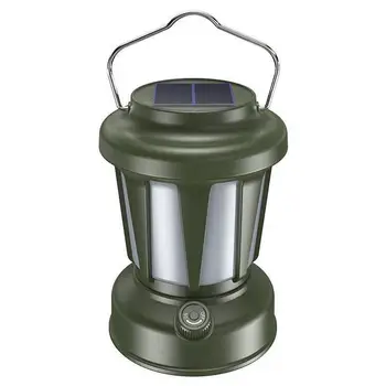 Lanterna acampando Portátil Recarregável do DIODO emissor de Vintage Lâmpada IPX4 Solar Impermeável TIPO-C Recarregável 3 Modos de Luz da Lanterna Acampando