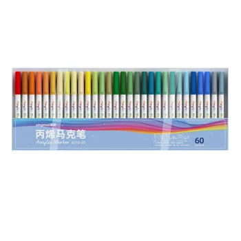 materiais de arte para o artista Acrílico caneta de tinta de Secagem Rápida impermeável 60 cor grafite caneta elementares da arte suave nib álcool tinta