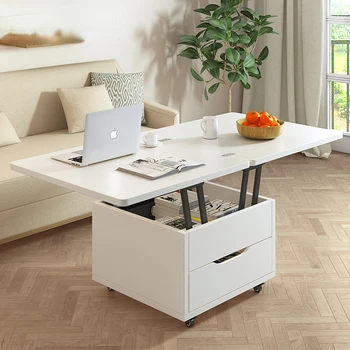 Multifuncional levantamento de uma mesa de café, mesa de jantar, dobrar unidade pequena sala de estar, móveis, móvel, mesa de café com rodas