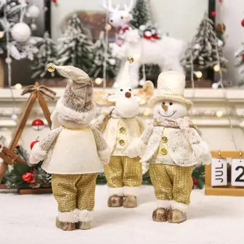Natal Bonecas Decoração Da Árvore De Ano Novo Ornamento De Renas, Boneco De Neve, Papai Noel Em Pé De Boneca De Natal Decoração De Natal Feliz 2023