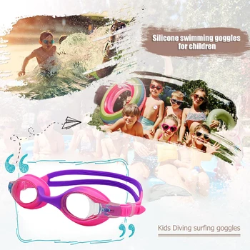 Natação Óculos Óculos Anti-Nevoeiro Exterior Nadam Óculos de proteção à Prova de Vazamento Confortável Piscina Acessórios para Crianças Meninos Meninas rapazes raparigas