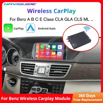NAVIGUIDE sem Fio CarPlay Android Auto Interface para a Mercedes Benz A B C E Classe W176 W246 CLA ABL W204 W212 CLS ML GL, GLK SLK