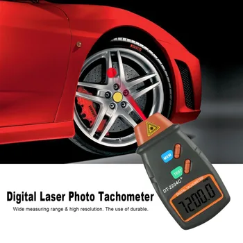 Novo Digital a Laser Foto sem Contato RPM Tacômetro Tacômetro Digital a Laser Velocímetro Tacômetro do Motor Medidor de Velocidade do Dropship Sem Anúncios