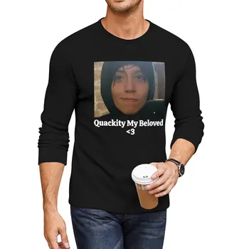 Novo Quackity Meu Amado (de QUALIDADE SUPERIOR) de comprimento T-Shirt preto t-shirts T-shirt para um menino de treino de mens camisas