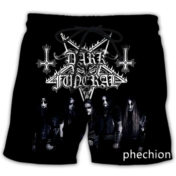 phechion Novos Homens/Mulheres Dark Funeral Banda Impressos em 3D Shorts Ocasionais de Moda Streetwear Homens Soltos Sporting Shorts A306