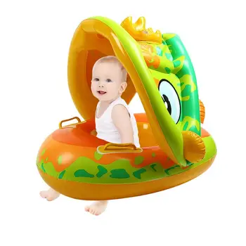 Piscina Do Bebê Flutuar Crianças Inflável De Banho Flutuante Macio Infláveis, Bóias De Piscina Brinquedos Com Pára-Sol Cofre Piscina Acessórios Para