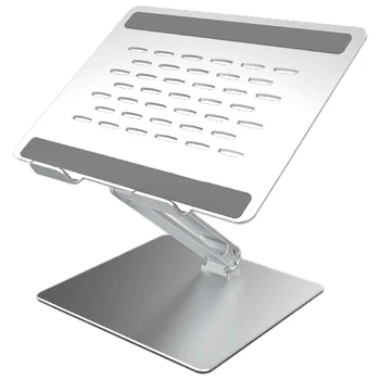 Preto Liga De Alumínio Multi-Ângulo Do Suporte De Computador Portátil Com Aberturas Para Ventilação, Adequado Para Laptops