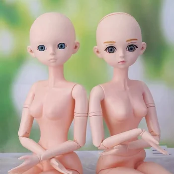 Prática de Maquiagem de 60cm Boneca 1/3 BJD Boneca de Cabeça ou Todo Boneca Modelo infantil de Menina Boneca de Brinquedo de Presente Opend Cabeça