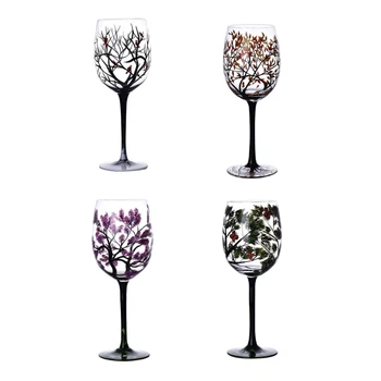 Quatro Estações Árvore De Vinho De Vidro Durável Suco De Cerveja Haste De Vidro Elegante Vidro