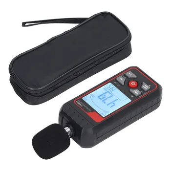 Ruído Testador ABS Portátil Resposta Rápida Medidor de Nível de Som Precisos de Medição Sensíveis a Luz Vermelha de Alarme, luz de fundo do LCD para o Lar