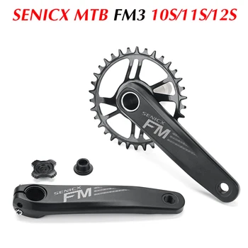 SENICX FM3 MTB Bicicleta Pedaleira Montanha Manivela 165 mm 170 mm 175 mm 34T 32T impulso Pedaleira