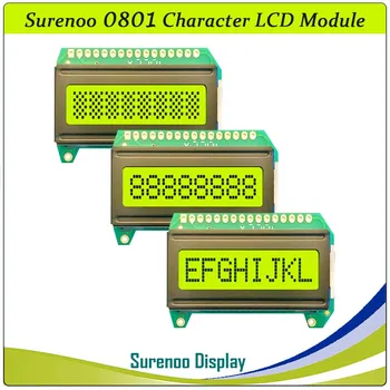 Surenoo 0801 801 8X1, 8*1 Caractere Módulo do LCD da Tela de Exibição do Painel de LCM AIP31066 SPLC780D KS0066 HD44780