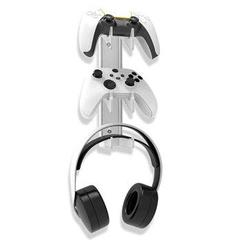 Transparente Controlador de Jogo de Montagem do Suporte de Parede Universal Montado Gamepad Fone de ouvido Stand de Economia de Espaço para PS4/PS3/Xbox/Switch