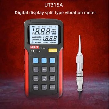 Ulide UT315A de alta precisão digital display tipo de split verificador da vibração, aceleração, velocidade e deslocamento de vibração testador.