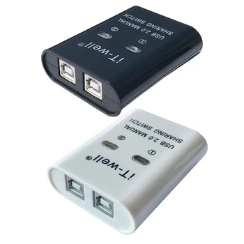 USB de Unidade-livre Manual Dispositivo de Compartilhamento de Impressão de Dois Computadores 1 Dispositivo USB para Teclado Mouse Impressora USB