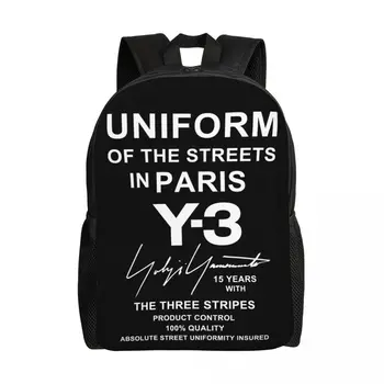 Yohji Yamamotos Das Ruas De Paris De Viagem Mochila Homens Mulheres De Computador Da Escola Bookbag Estudante Universitário Mochila Sacos