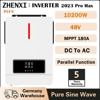 ZHENXI 10200W do Laço da Grade Solar Híbrido Inversor 48V 220V MPPT 180A Solar Controlador Duplo de Saída Fotovoltaico Inversor do Sistema Solar